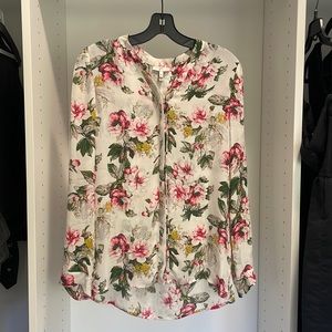 JOIE floral silk button down